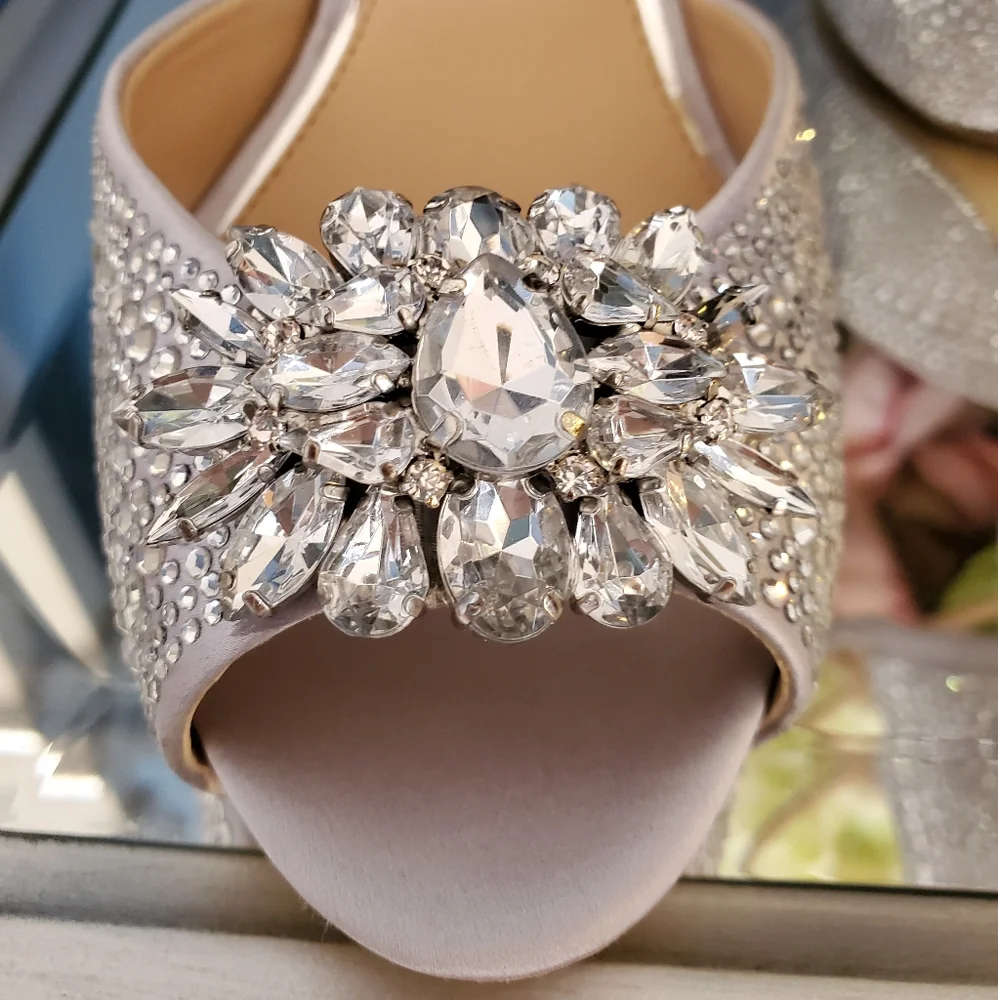 Sparkling Silver Rhinestone Stilettos - Picture 3 of 5